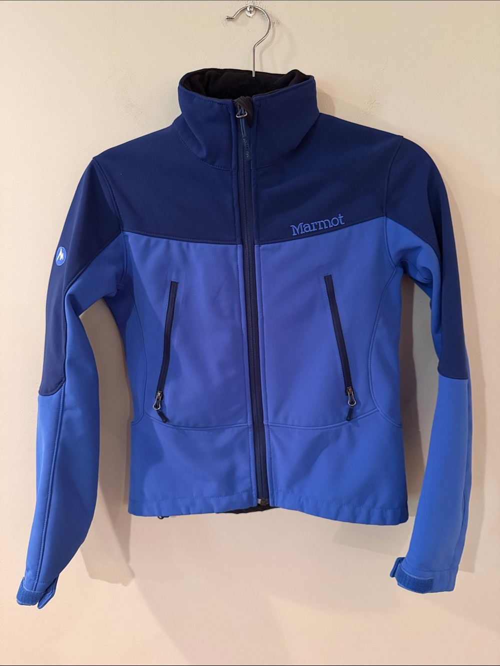 Marmot Two Tone Blue Soft Shell Fleece Jacket